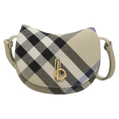Pre-owned Burberry Grey Canvas Shoulder Bag ()