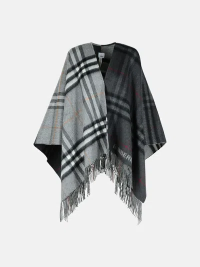 Burberry Grey Cashmere Blend Cape