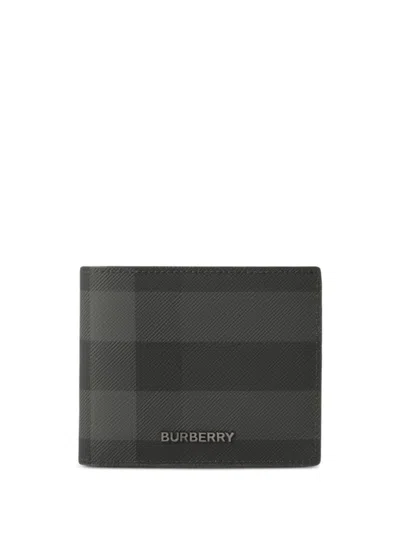 Burberry Grey Check Motif Wallet