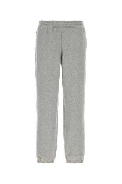 Burberry Straight Trousers Checkered Detail Back And Side Pockets In Gray