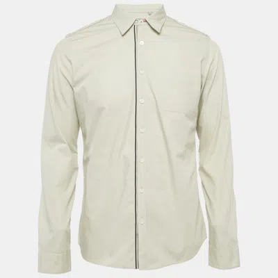 Pre-owned Burberry Grey Cotton Long Sleeve Shirt M In Gray