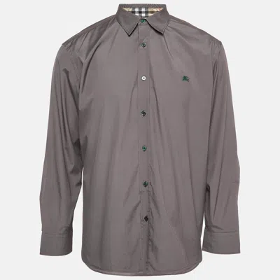 Pre-owned Burberry Grey Cotton Long Sleeve Shirt Xxl