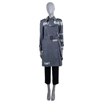 Pre-owned Burberry Grey Cotton Wharfbridge Horseferry Trench Coat Jacket 2 Xxs In Gray
