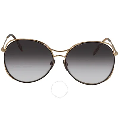 Burberry Grey Gradient Round Ladies Sunglasses Be3105 10178g 60 In Multi