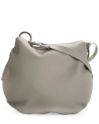 BURBERRY BURBERRY GREY LEATHER SHOULDER BAG (AUTHENTIC PRE-LOVED)