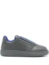 Burberry Box Leather Sneakers In Grey