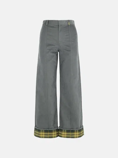 Burberry Grey Nylon Blend Trousers