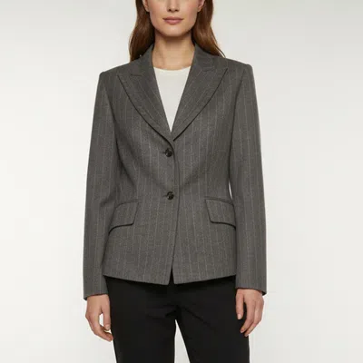 Pre-owned Burberry Grey Pinstripe Wool Single Breasted Blazer M In Gray