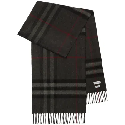 BURBERRY BURBERRY GREY SCARVES MEN