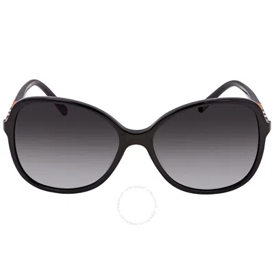 Burberry Grey Shaded Butterfly Ladies Sunglasses Be4197 30018g 58 In Black