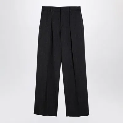BURBERRY BURBERRY  GREY WOOL TROUSERS WITH DARTS