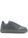 Burberry Box Leather Sneakers In Grey
