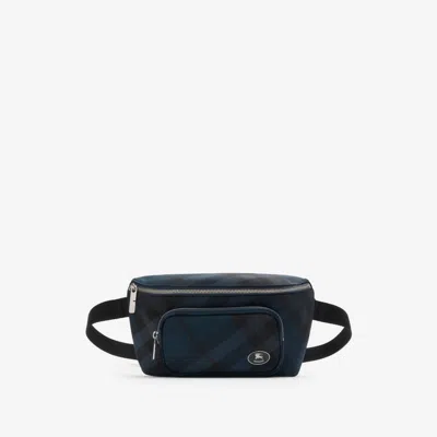 Burberry Grid Belt Bag In Blue