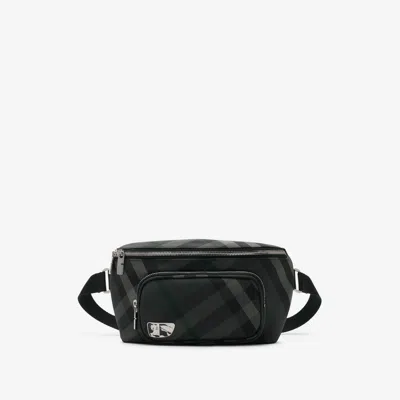 Burberry Grid Belt Bag In Black