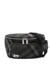 Burberry Grid Belt Bag In Schwarz