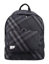 BURBERRY BURBERRY GRID CHECKED ZIPPED BACKPACK