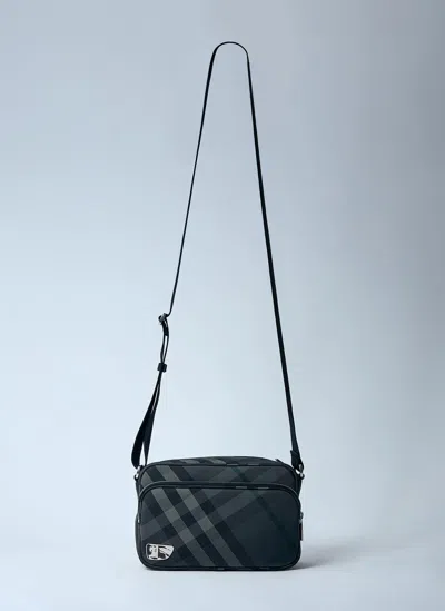Burberry Grid Crossbody Bag In Black