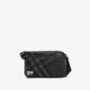 Burberry Grid Crossbody Bag In Charcoal