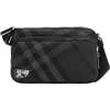 Burberry Grid Crossbody Bag In Charcoal