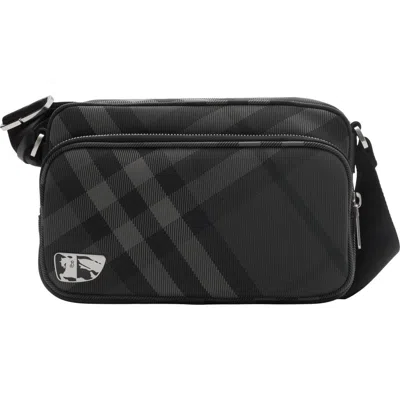 Burberry Grid Crossbody Bag In Charcoal