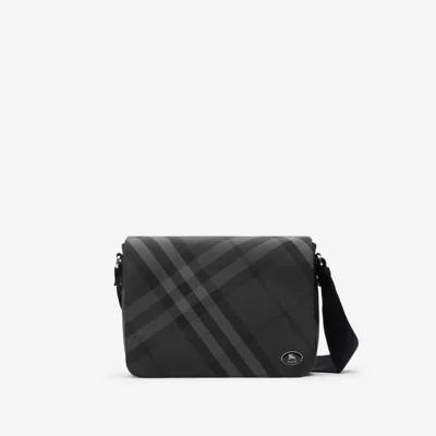 Burberry Grid Messenger Bag In Black