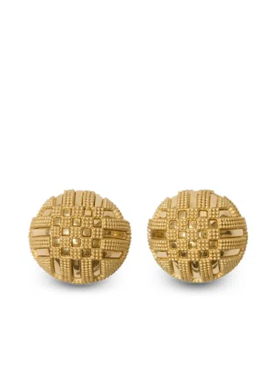 BURBERRY GRID-PATTERN EARRINGS