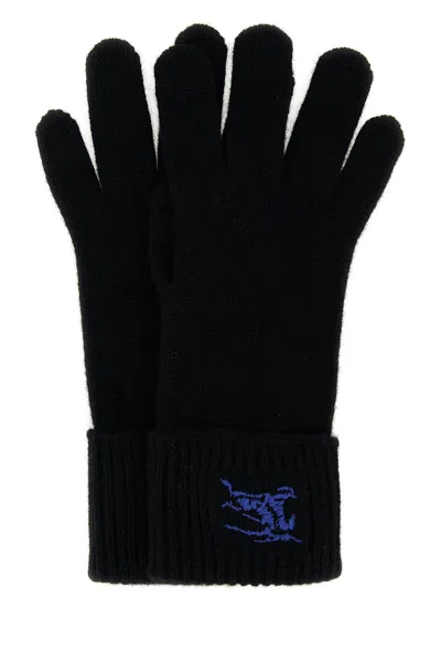BURBERRY BURBERRY BLACK CASHMERE BLEND GLOVES