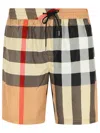 Burberry Guildes Brown Polyester Swimsuit In Cream