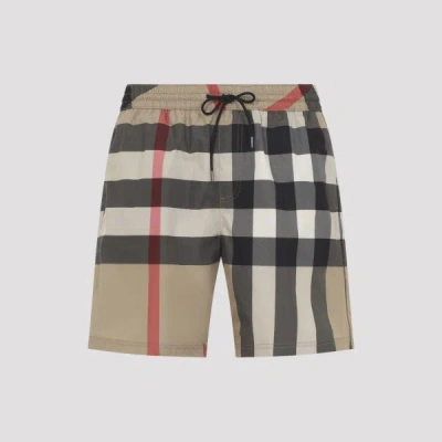 Burberry Ami Paris Light Blue Elasticated Cotton Shorts In Brown