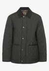 Burberry Haddington Diamond-quilted Jacket In Green