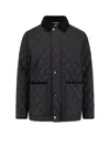 Burberry Haddington Quilted And Padded Jacket In Black