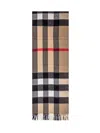 Burberry Checked Cashmere Blend Scarf In Brown