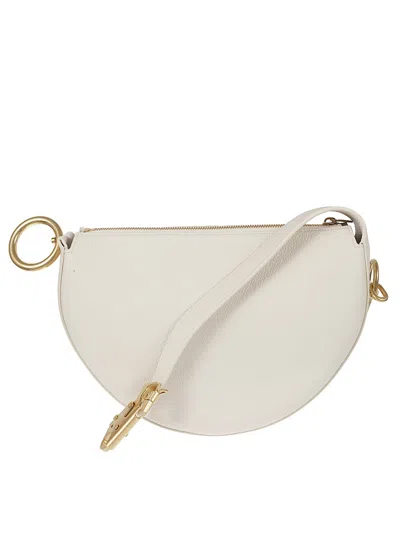 Burberry Half-moon Pebble Calf Leather Handbag