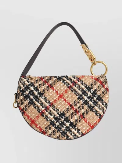 Burberry Half-moon Shoulder Bag Gold-tone Hardware In Multi