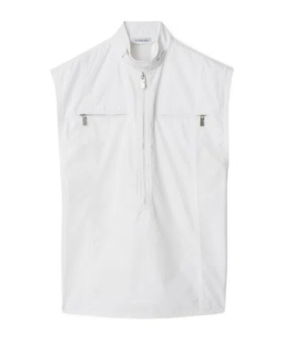 BURBERRY BURBERRY HALF-ZIP HIGH-NECK TANK TOP