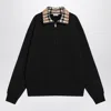Burberry Mens Logo-embroidered Funnel-neck Cotton Sweatshirt Black Xl In Black