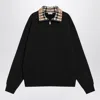 Burberry Mens Logo-embroidered Funnel-neck Cotton Sweatshirt Black Xl In Black