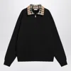 Burberry Mens Logo-embroidered Funnel-neck Cotton Sweatshirt Black Xl In Black