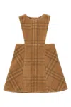 Burberry Corduroy Check-patterned Overalls In Brown