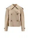 Burberry Haltye Organic Cotton Waterproof Jacket In Nude