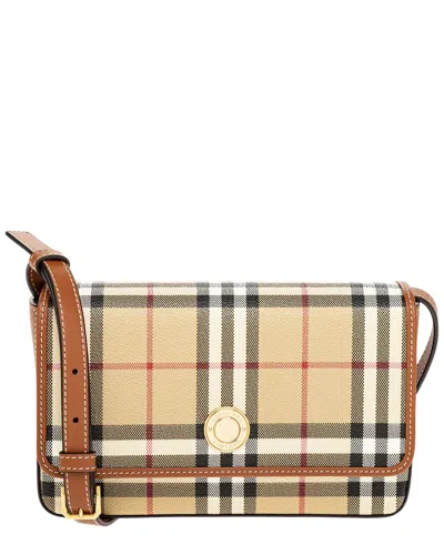 Burberry Hampshire Canvas & Leather Crossbody In Pattern