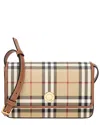 Burberry Woman Printed Canvas Hampshire Crossbody Bag In Beige