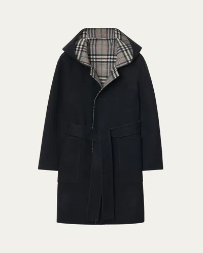 Burberry Hampshire Hooded Wool Wrap Coat