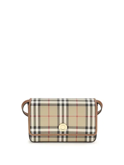 Burberry Hampshire Mini Shoulder Bag In Brown