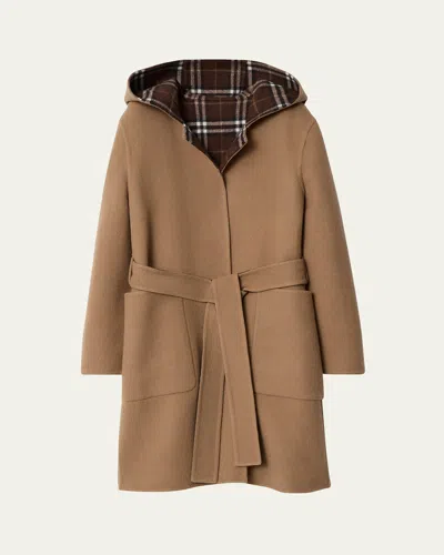BURBERRY HAMPSHIRE REVERSIBLE HOODED WRAP COAT