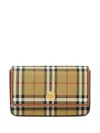 Burberry Woman Printed Canvas Hampshire Crossbody Bag In Neutrals
