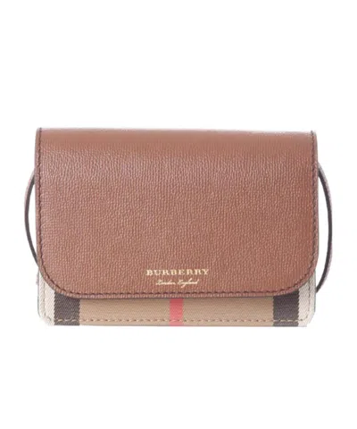 Burberry Hamshire House Checked Shoulder Bag In Brown