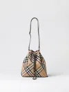 Burberry Check Bucket Bag In Beige