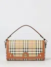 Burberry Vintage Check Logo-plaque Shoulder Bag In Brown