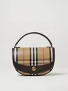 Burberry Check Motif Crossbody Handbag With Removable Strap In Nude